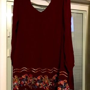 Jodifl tunic dress with embroidery size large